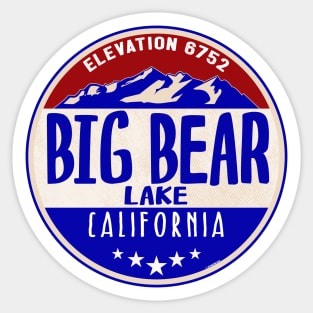 BIG BEAR LAKE CALIFORNIA MOUNTAINS BOATING SKIING HIKING Sticker